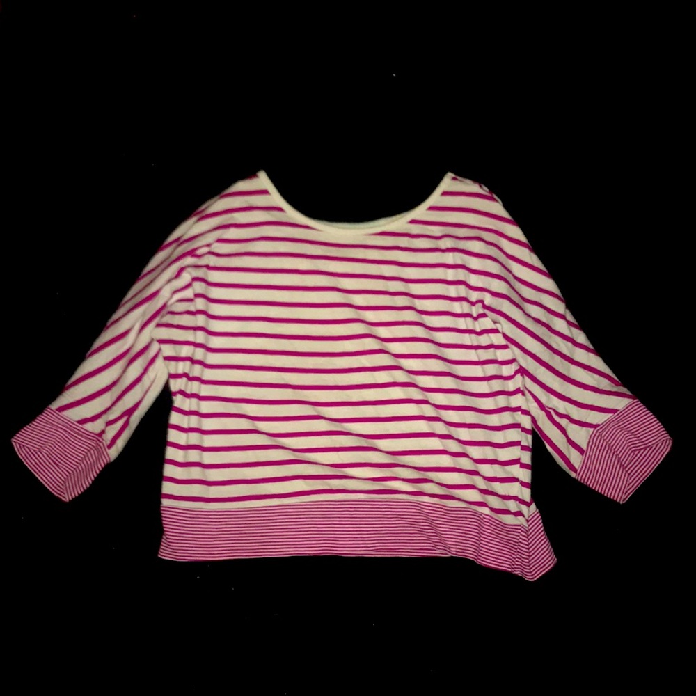 Old Navy purple and white striped top